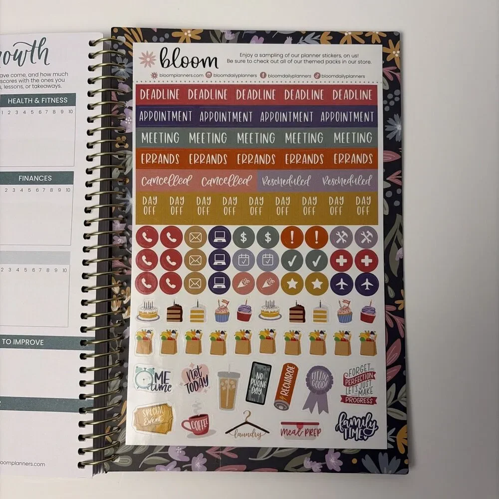 2026 Weekly Monthly Calendar 5.5x8.25” w/ Stickers, Be Kind
